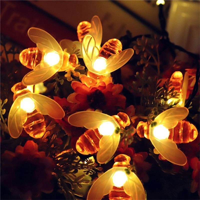Outdoor Lighting For Fence - Guirnalda de luces solares con forma