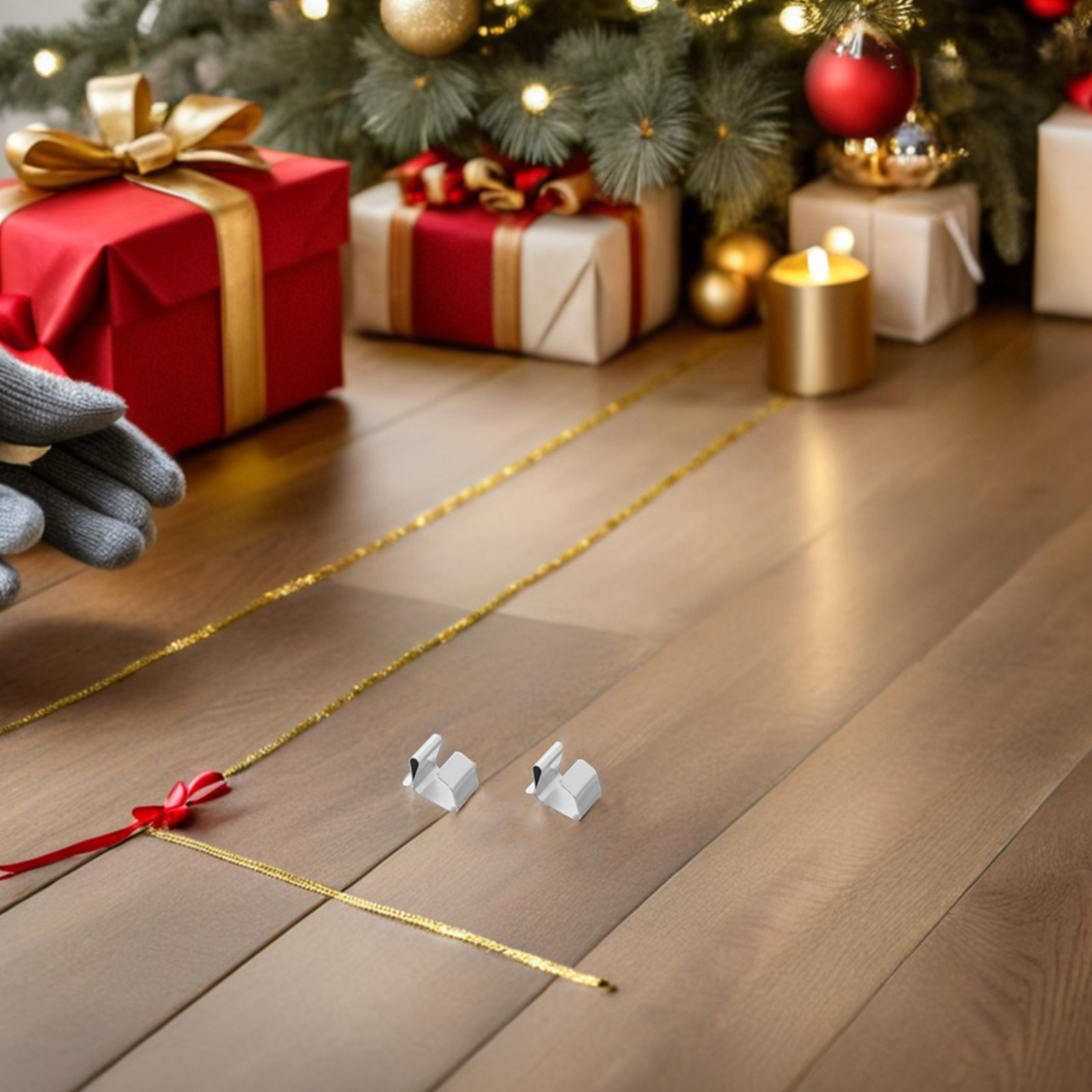 Xmas Outdoor Lighting Decorations - 100 unidades de clips para canalones