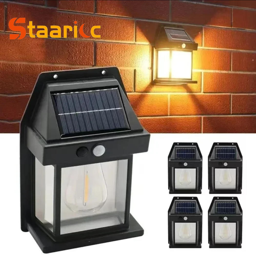 Outdoor Lighting Deck - Lámpara Solar de Pared para Exteriores