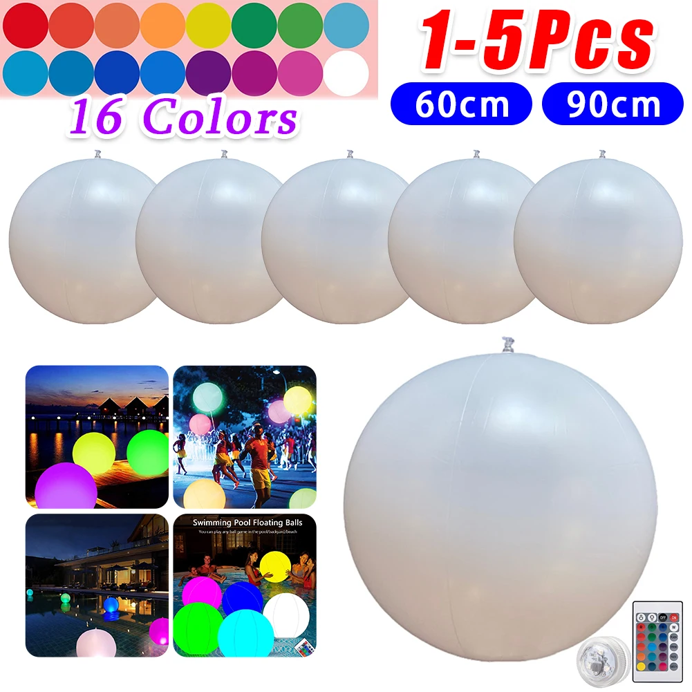 Outdoor Lighting Around Pool - 1-5 uds 60/90CM luces flotantes para