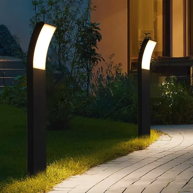 Outdoor Yard Lighting Fixtures - Lámpara de Poste LED Moderna para