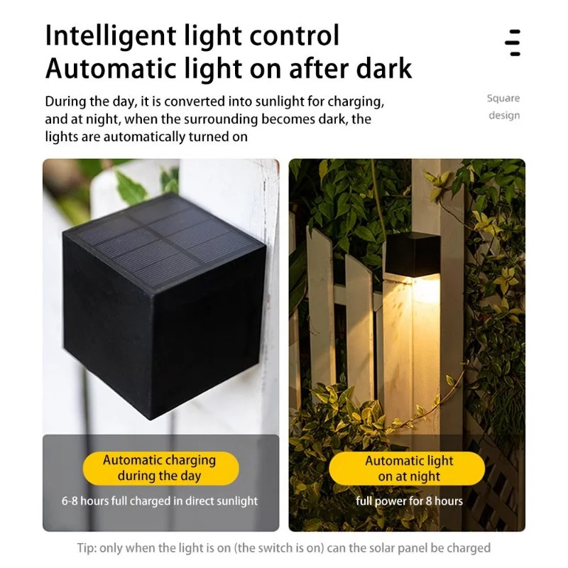 Outdoor Yard Lighting Fixtures - Lámpara Solar LED de Pared para