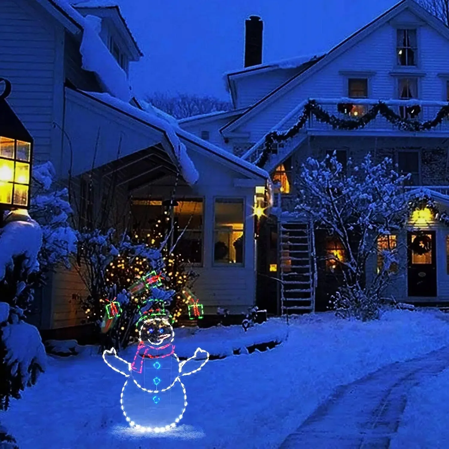 Bola de nieve animada, luz LED - Xmas Outdoor Lighting Decorations reseña y precio