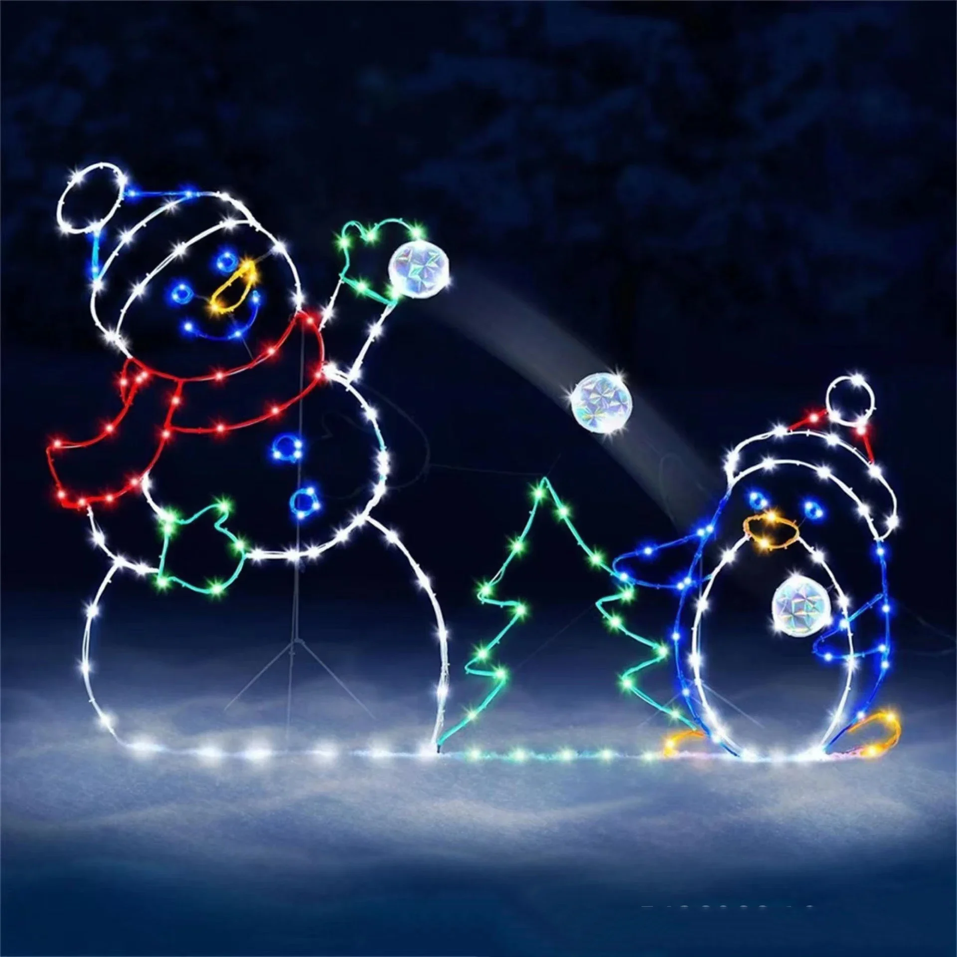 Bola de nieve animada, luz LED - Xmas Outdoor Lighting Decorations reseña y precio