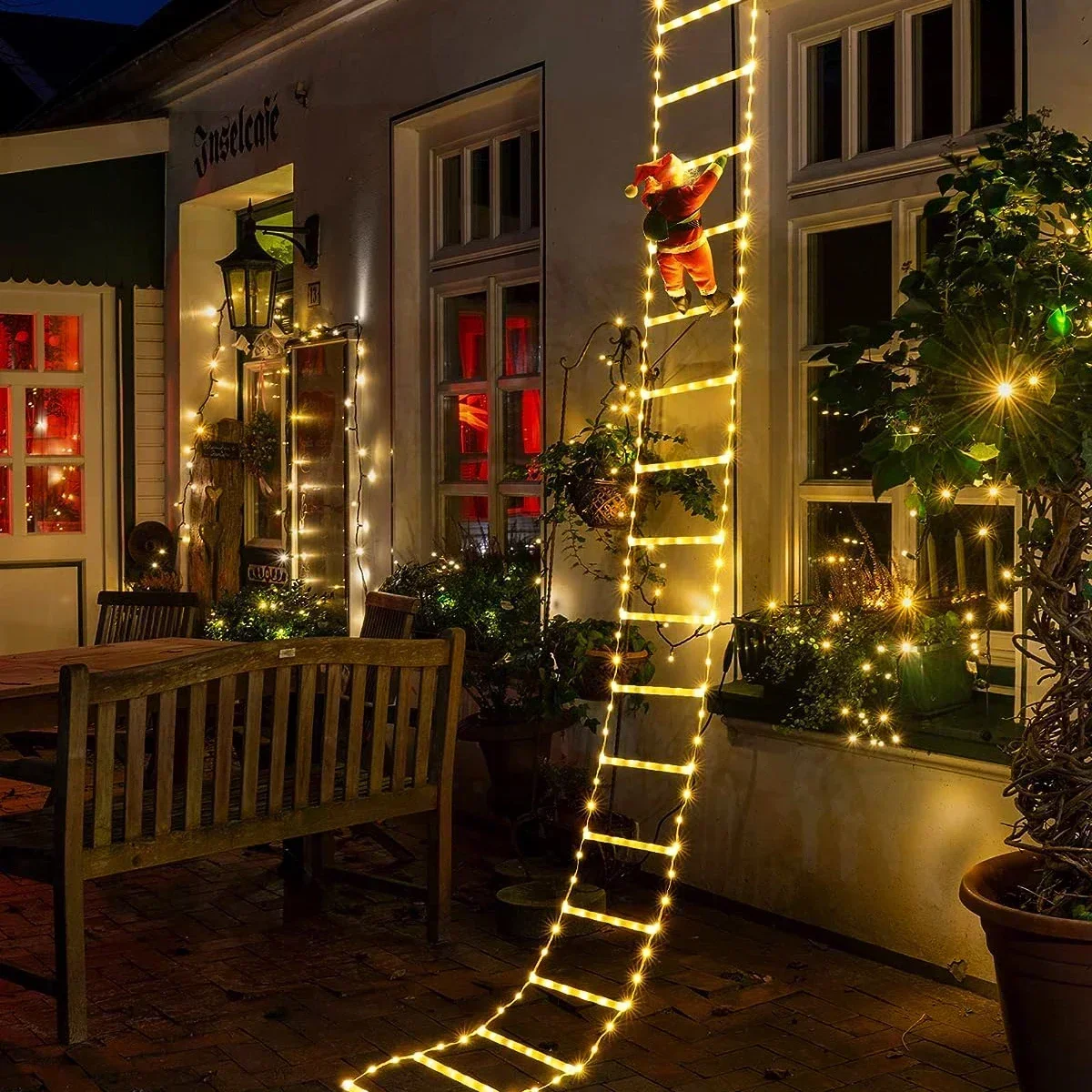 Luz LED de escalera para decor - Xmas Outdoor Lighting Decorations reseña y precio