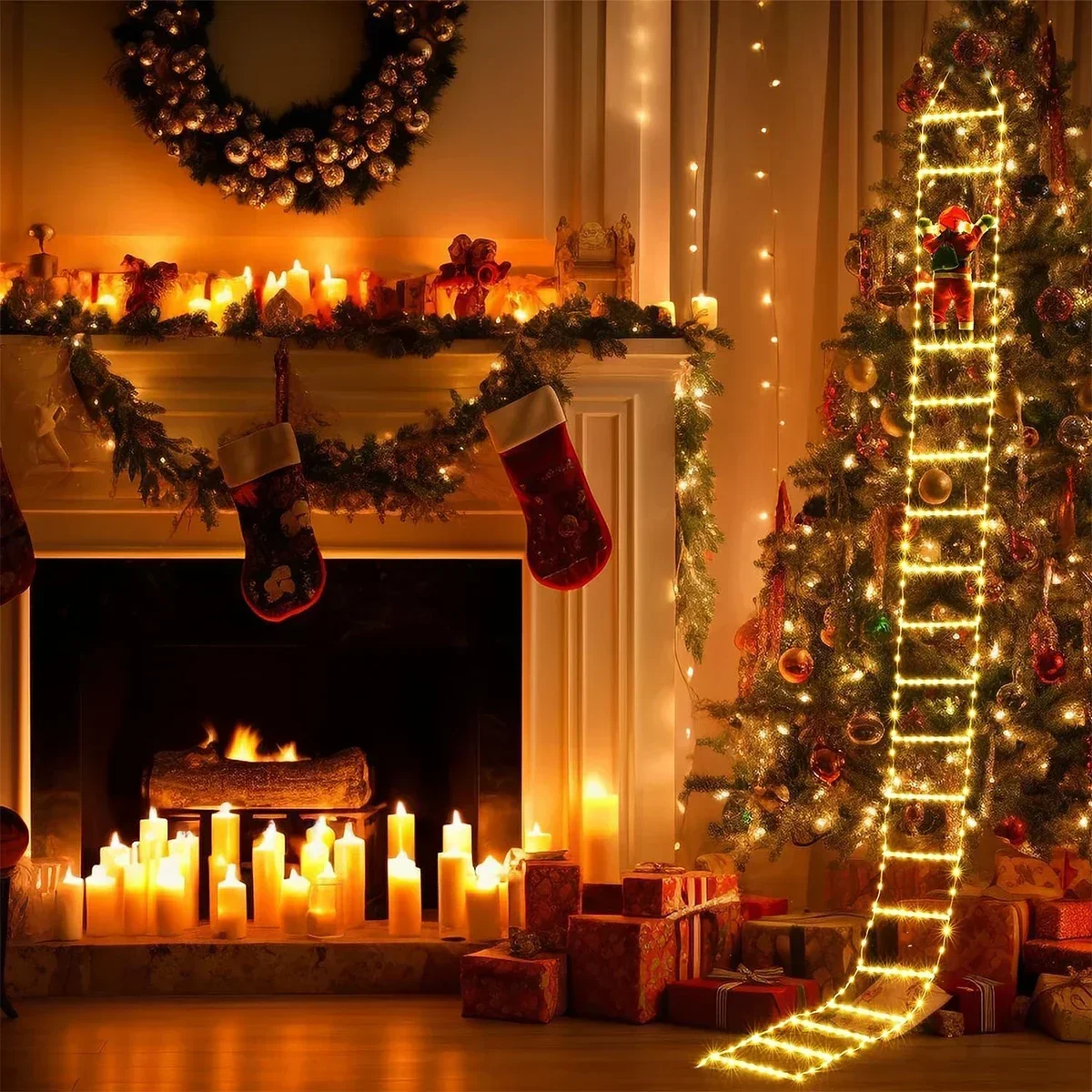 Luz LED de escalera para decor - Xmas Outdoor Lighting Decorations reseña y precio