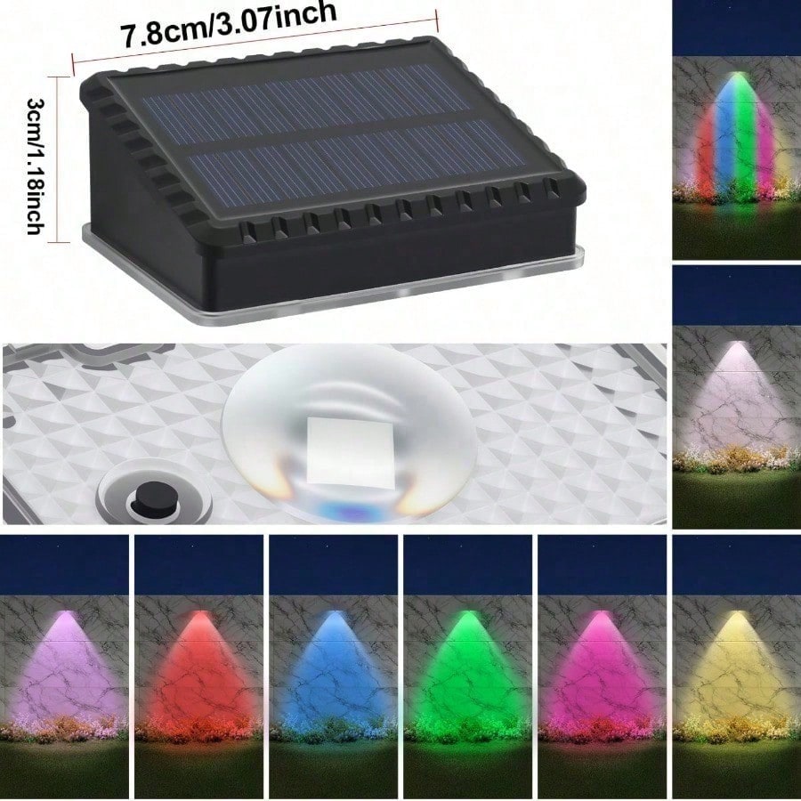 Paquete de 4 Luces Solares par - Color Changing Outdoor reseña y precio