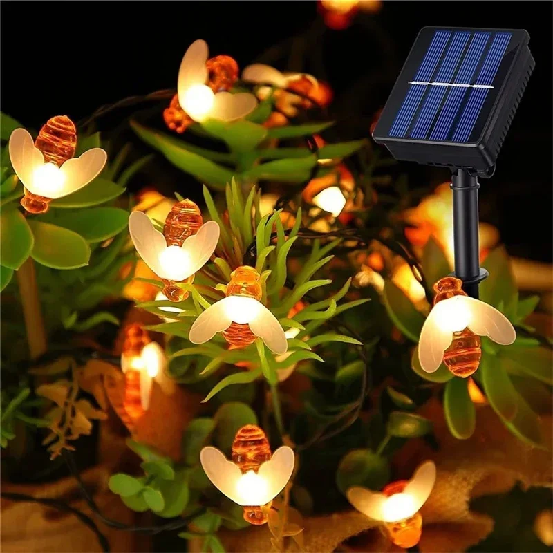 Guirnalda de luces solares con - Outdoor Lighting For Fence reseña y precio