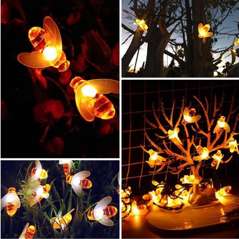 Guirnalda de luces solares con - Outdoor Lighting For Fence reseña y precio