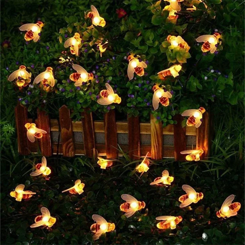 Guirnalda de luces solares con - Outdoor Lighting For Fence reseña y precio