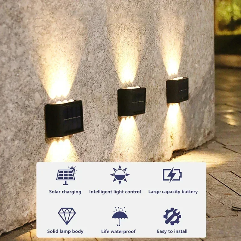 Lámpara Solar LED para Exterio - Outdoor Lighting For Fence reseña y precio