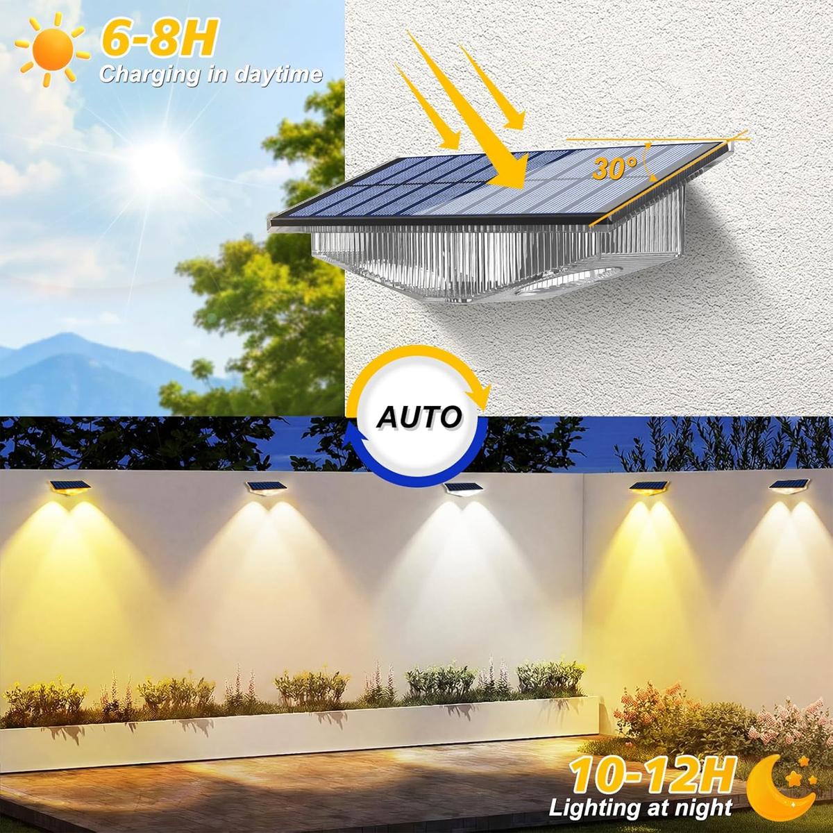 4 Luces Solares para Cercas co - Outdoor Yard Lighting Fixtures reseña y precio
