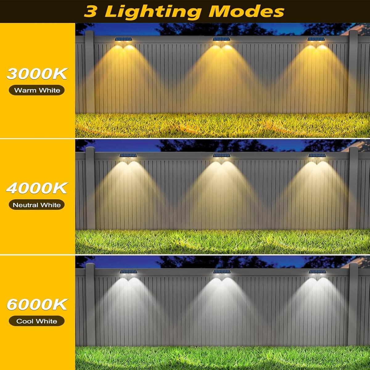 4 Luces Solares para Cercas co - Outdoor Yard Lighting Fixtures reseña y precio