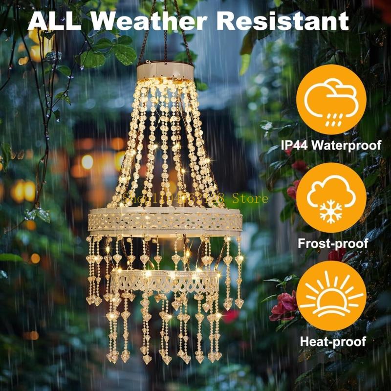 Lámpara porche solar para exte - Outdoor Lighting Chandelier reseña y precio