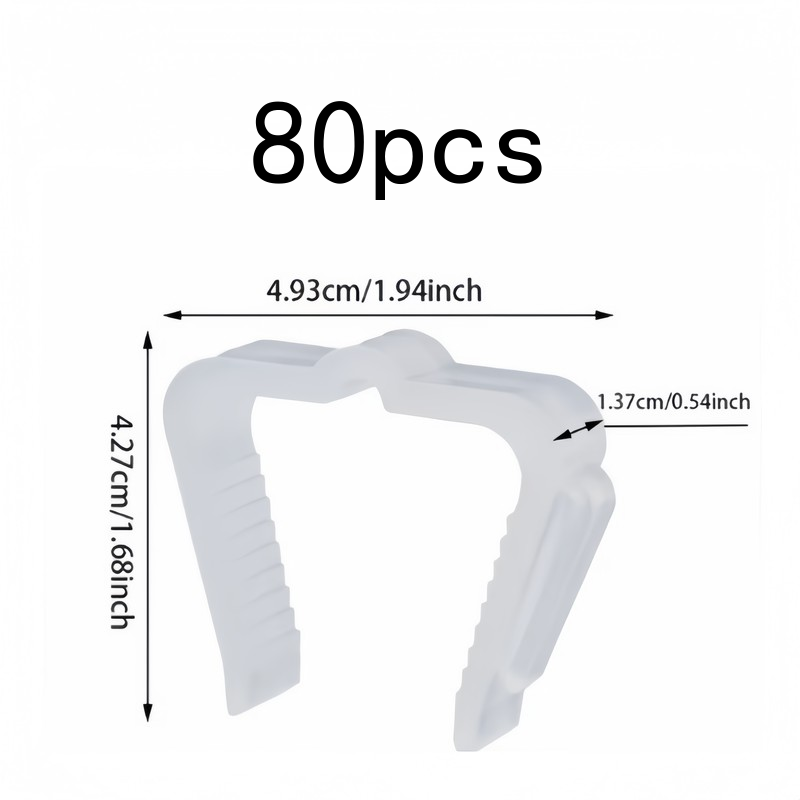 Paquete de 80 clips blancos pa - Outdoor Lighting For Fence reseña y precio