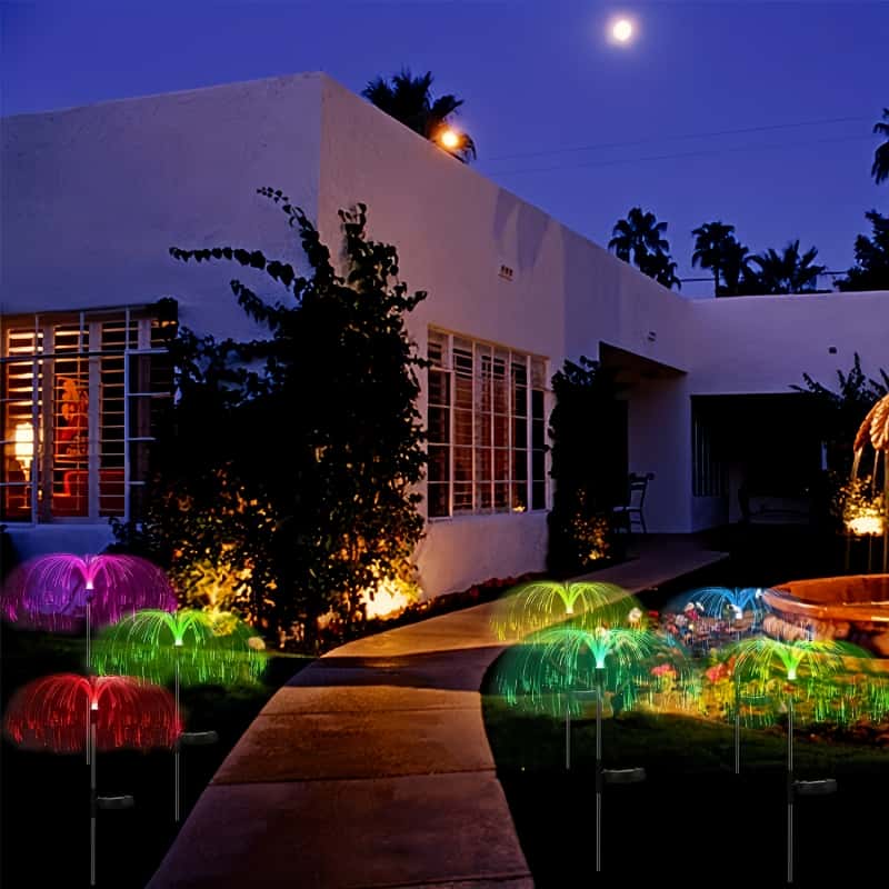 5 luces LED solares con forma  - Color Changing Outdoor reseña y precio