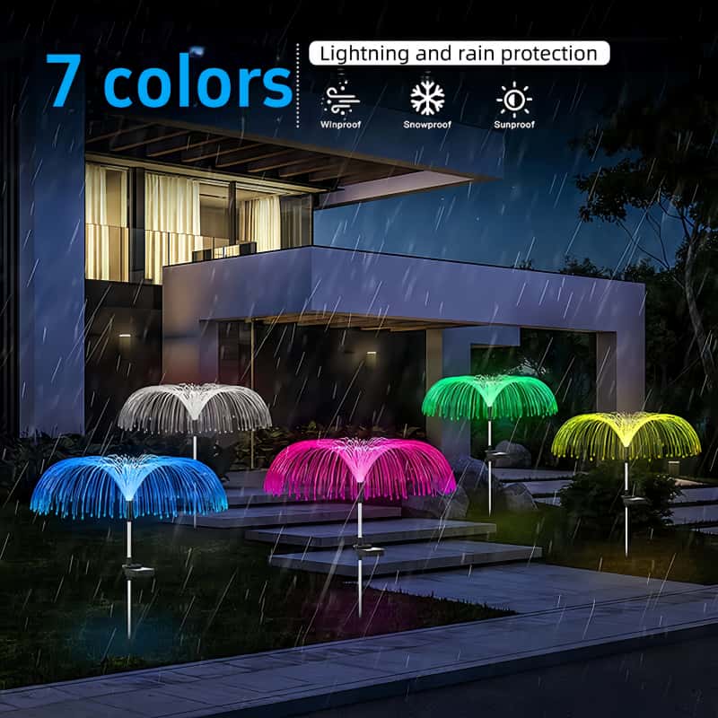 5 luces LED solares con forma  - Color Changing Outdoor reseña y precio