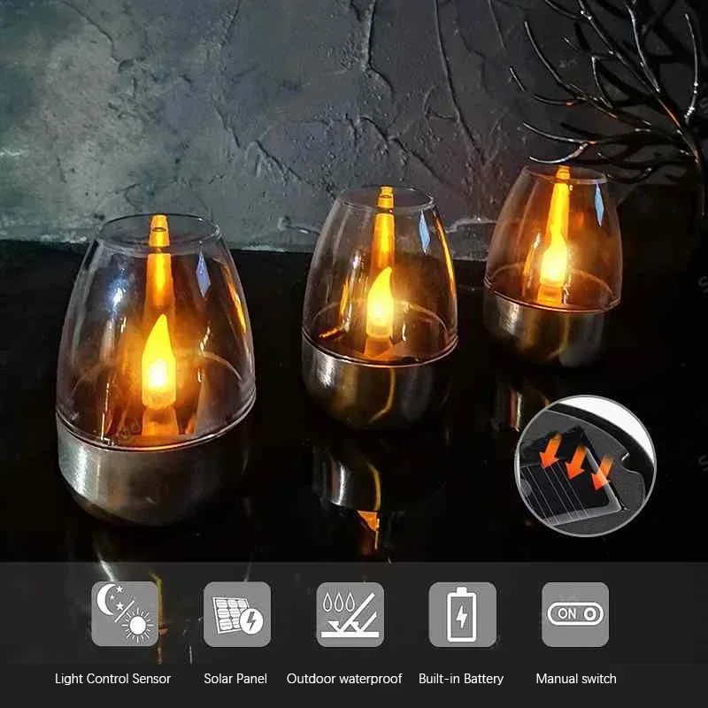 Velas solares LED de acero ino - Outdoor Lighting Deck reseña y precio