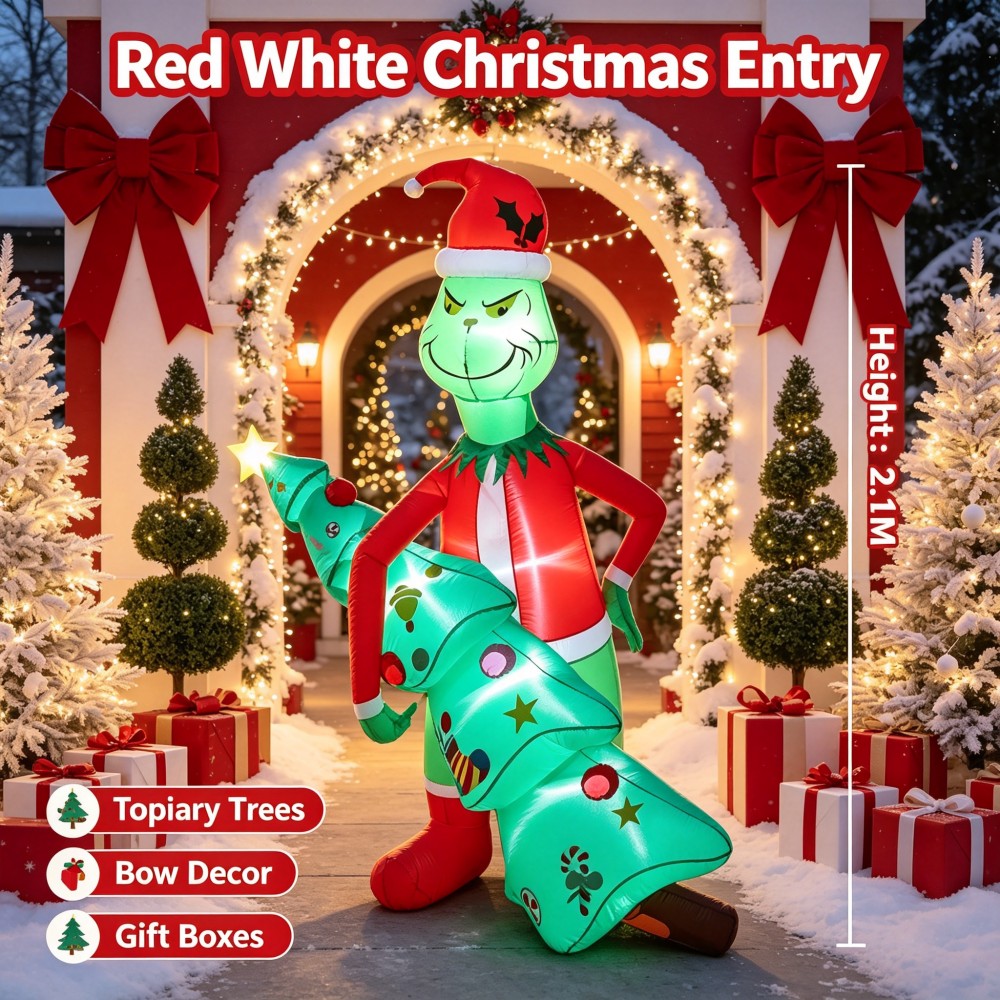 Árbol de Navidad inflable giga - Xmas Outdoor Lighting Decorations reseña y precio