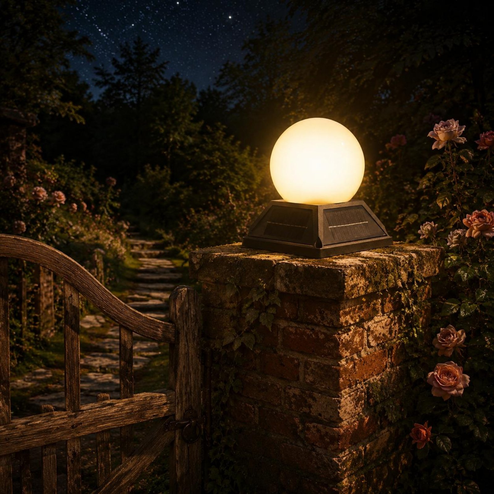 Lámpara Solar para Poste con C - Outdoor Lighting Globes reseña y precio
