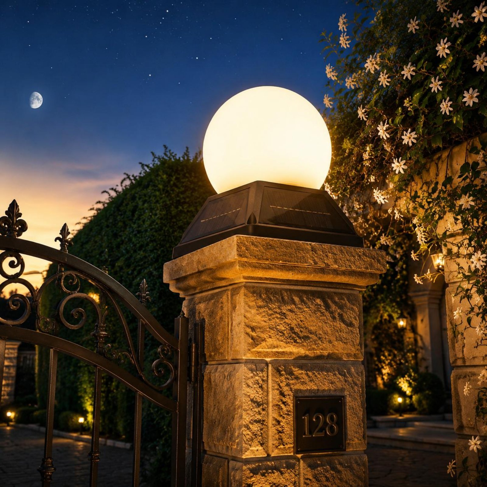 Lámpara Solar para Poste con C - Outdoor Lighting Globes reseña y precio
