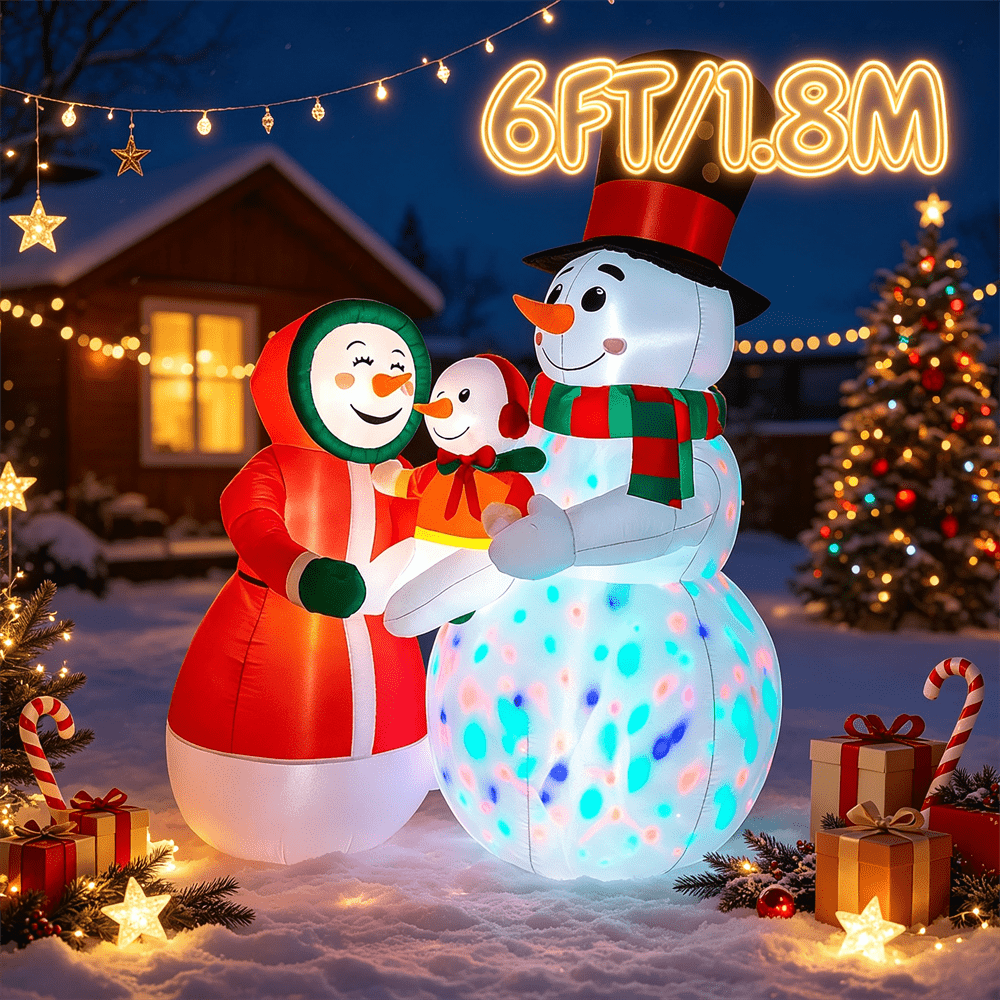 Muñeco de nieve inflable navid - Xmas Outdoor Lighting Decorations reseña y precio