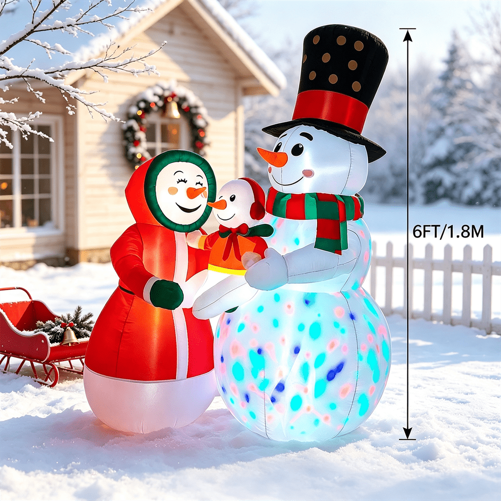Muñeco de nieve inflable navid - Xmas Outdoor Lighting Decorations reseña y precio