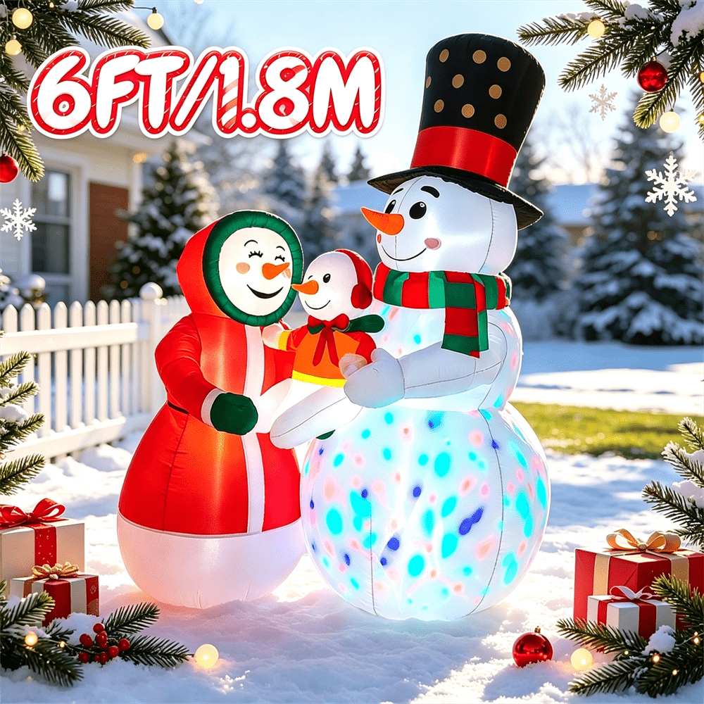 Muñeco de nieve inflable navid - Xmas Outdoor Lighting Decorations reseña y precio