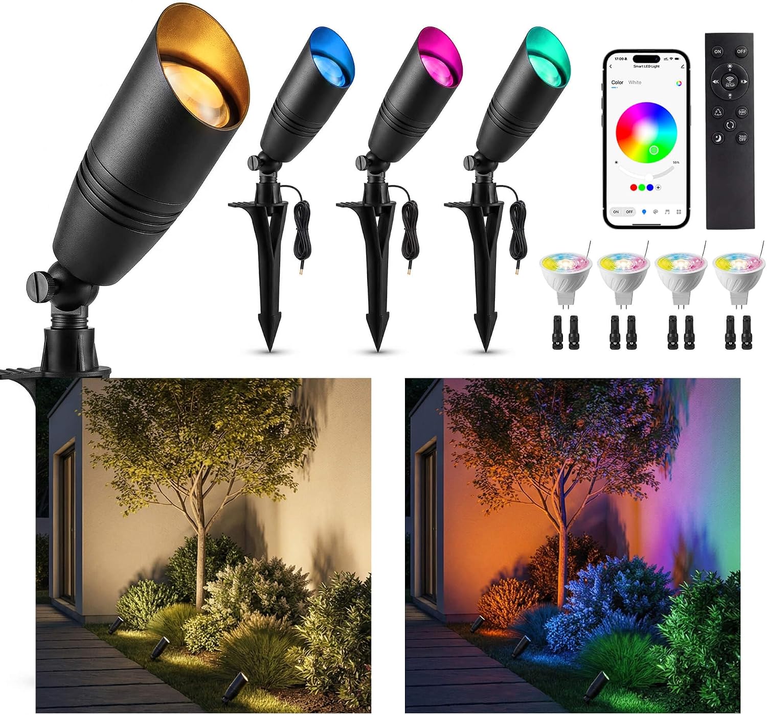 Focos LED para Exteriores de B - Color Changing Outdoor reseña y precio