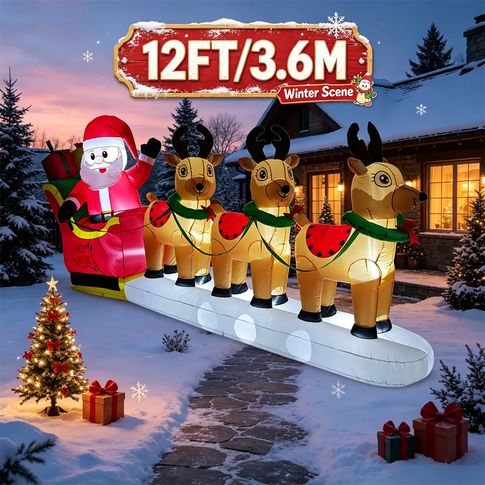 Modelo inflable navideño de tr - Xmas Outdoor Lighting Decorations reseña y precio
