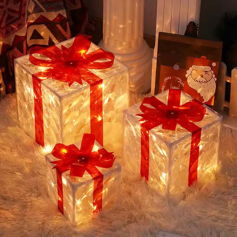 Caja de Regalo Luminosa Navide - Xmas Outdoor Lighting Decorations reseña y precio