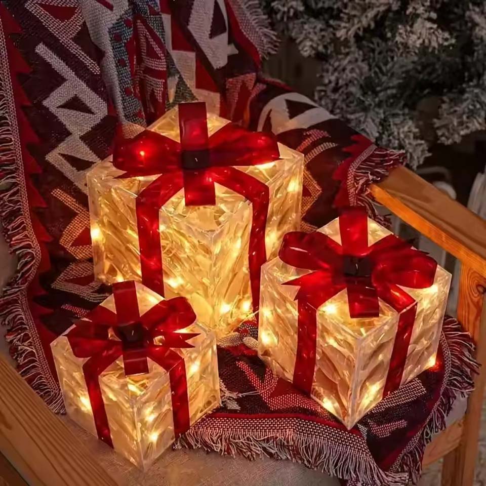 Caja de Regalo Luminosa Navide - Xmas Outdoor Lighting Decorations reseña y precio