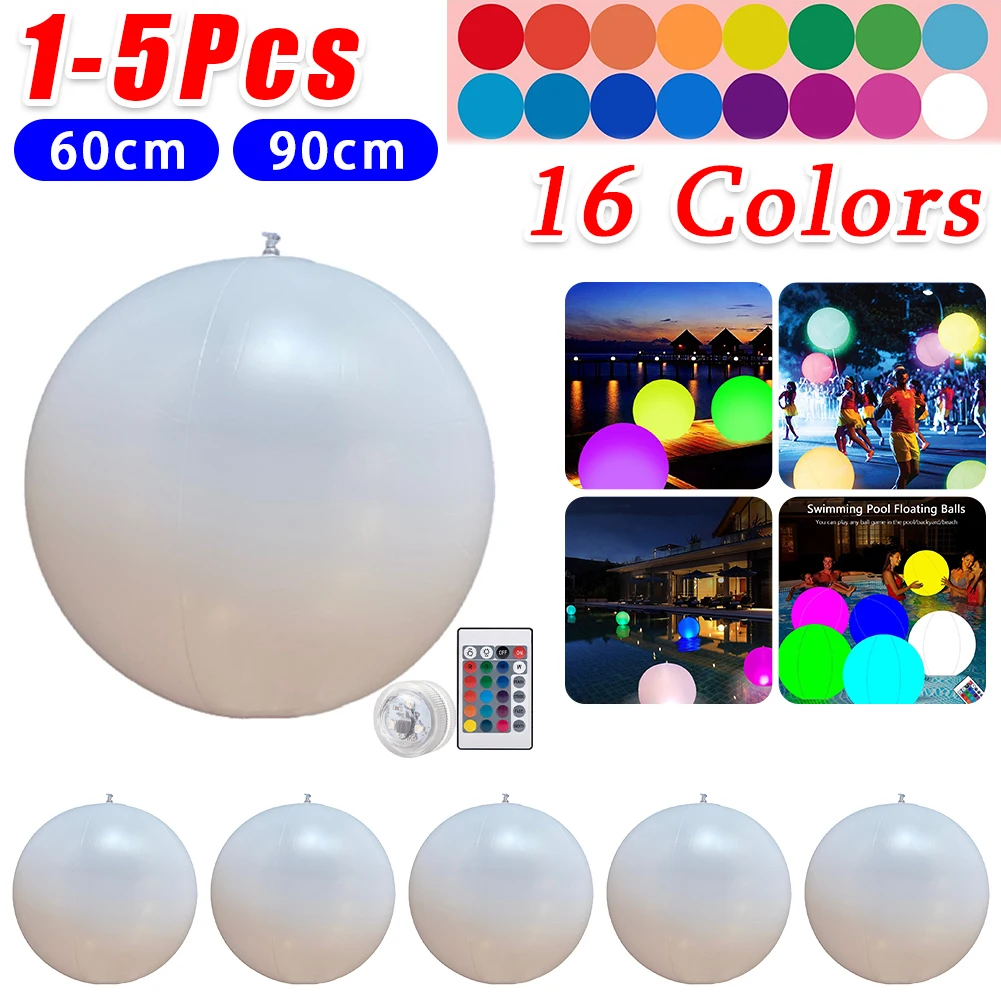 1-5 uds 60/90CM luces flotante - Outdoor Lighting Around Pool reseña y precio
