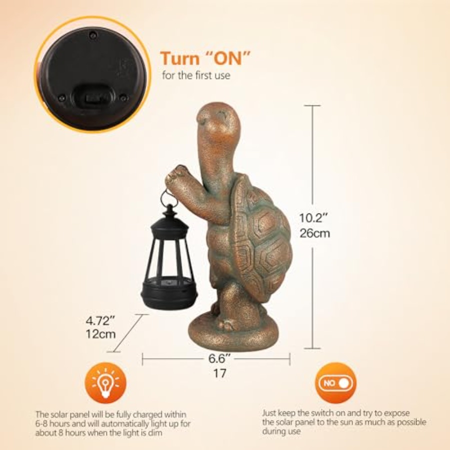 Estatua de Tortuga Solar para  - Outdoor Lighting Japan reseña y precio