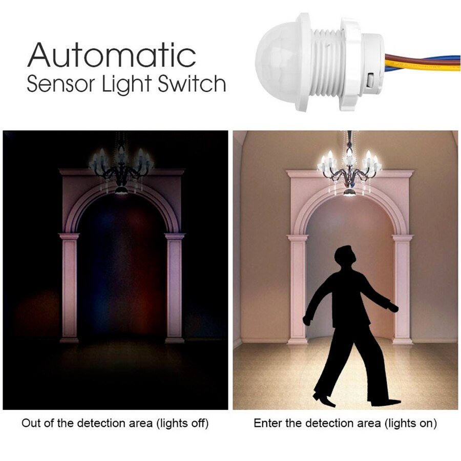 Sensor de Movimiento PIR, Inte - Outdoor Lighting Switch reseña y precio