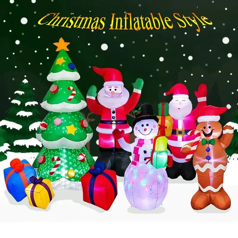 Decoración inflable navideña,  - Xmas Outdoor Lighting Decorations reseña y precio