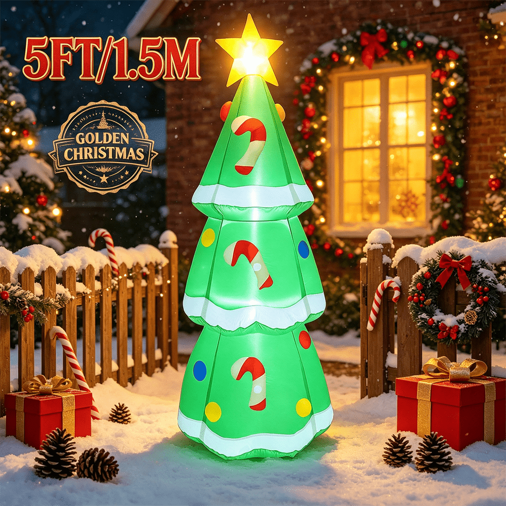 Árbol de Navidad inflable de 1 - Xmas Outdoor Lighting Decorations reseña y precio