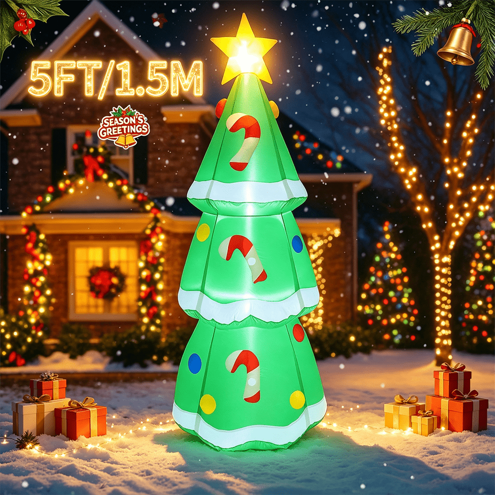Árbol de Navidad inflable de 1 - Xmas Outdoor Lighting Decorations reseña y precio