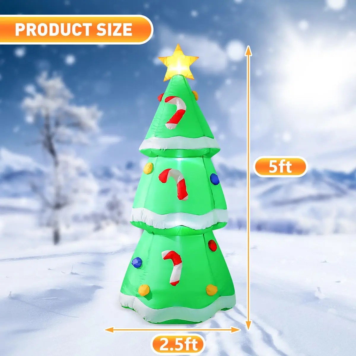 Árbol de Navidad inflable de 1 - Xmas Outdoor Lighting Decorations reseña y precio