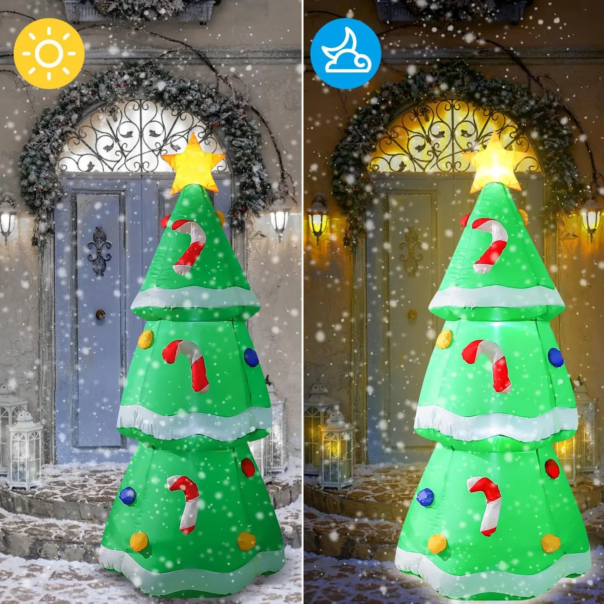 Árbol de Navidad inflable de 1 - Xmas Outdoor Lighting Decorations reseña y precio
