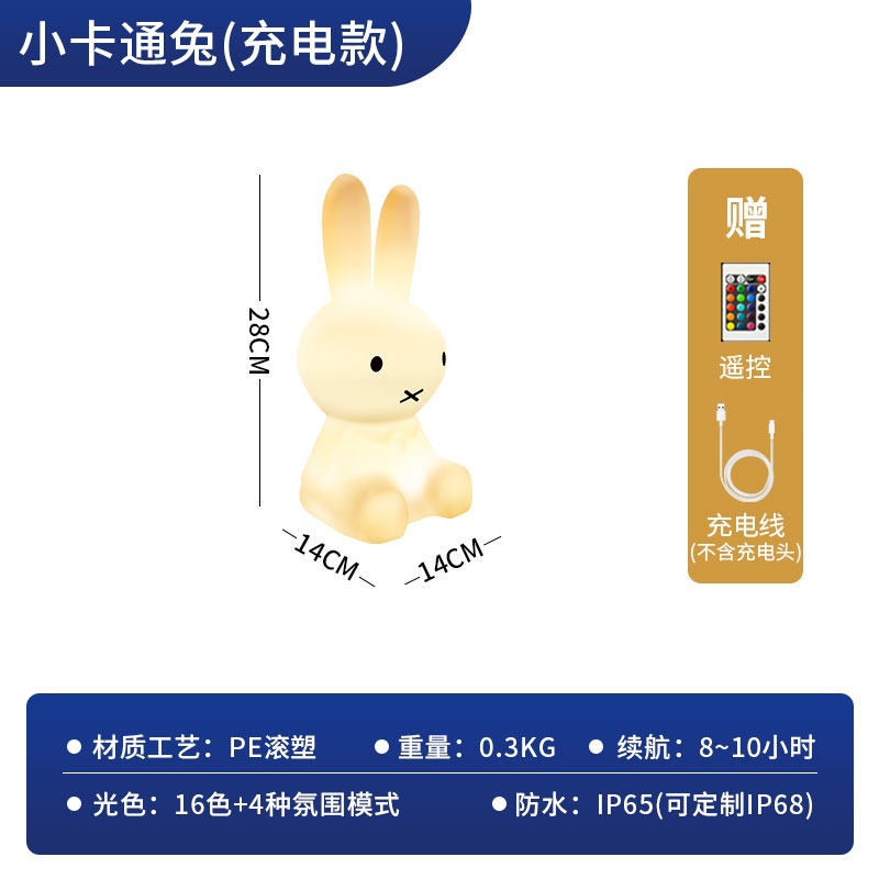 Kawaii Miffy Rabbit carga LED  - Outdoor Lighting Japan reseña y precio